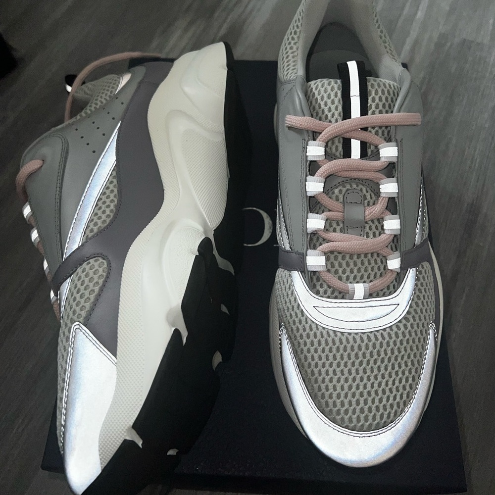 *Brand New* Dior B22 Gray Mesh Sneakers - Picture 2 of 5